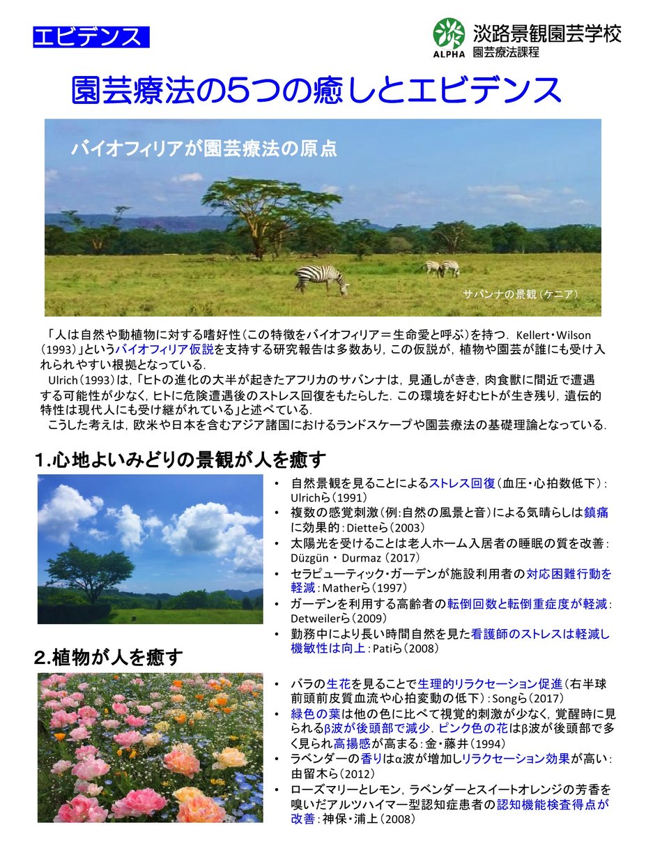 園芸療法パンフレット